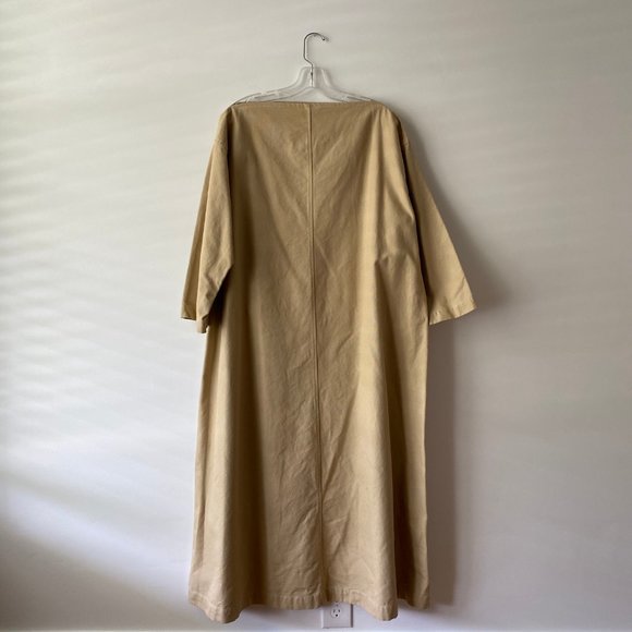 ES Eva Dress in Khaki Cotton Canvas - Picture 3 of 6